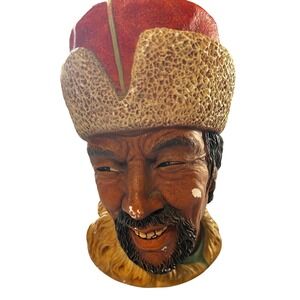 BOSSONS Vintage Handpainted English Artware The Himalayan Freestanding Head‎ 60s